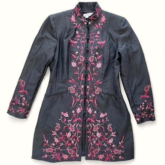 Vintage Kay Unger Silk Duster Jacket - Picture 1 of 8